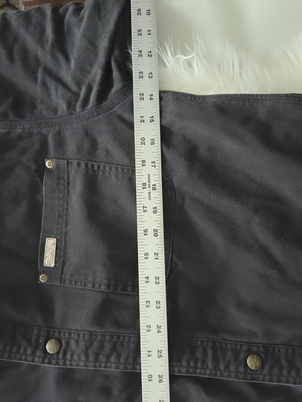 Carhartt Barn Jacket Black Plaid Carhartt Black Button-Front Size M - Picture 7 of 12
